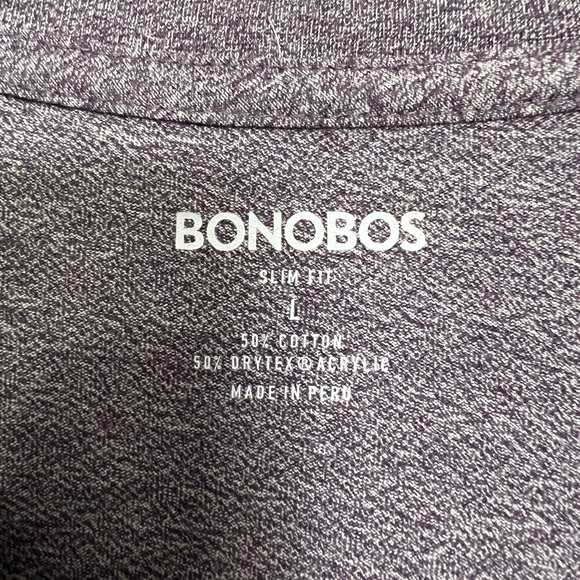 Bonobos Slim Fit Pima Performance Henley Long Sleeve Shirt Heather Purple Size L - Picture 2 of 5